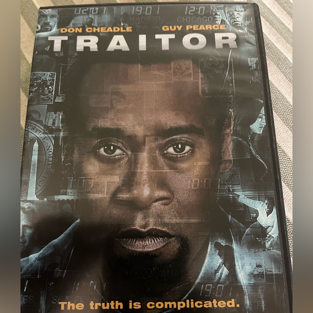 Traitor Movie DVD Cover - Intense Black and Blue Design